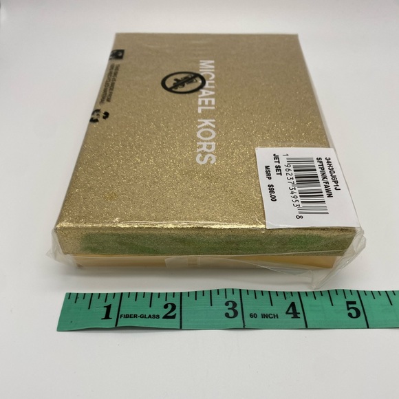 Michael Kors Logo Embellished Jet Set Soft Pink Small Coin Purse in Gift Box NIB - Picture 8 of 8